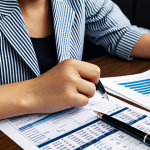 **

"A person reviewing financial documents at a desk, surrounded by budget spreadsheets and expense reports, fully clothed, appropriate attire, safe for work, emphasizing financial responsibility, well-formed hands, correct proportions, natural pose, professional setting, high quality."

**